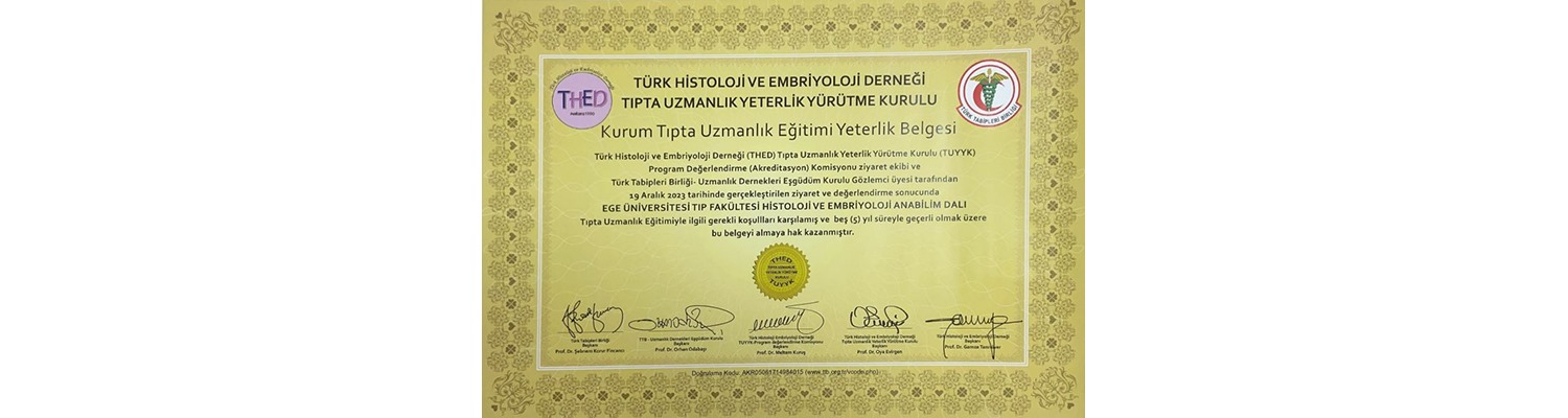 Anabilim dalımızın Tıpta Uzmanlık Eğitimi 5 yıllığına Akredite edilmiştir.